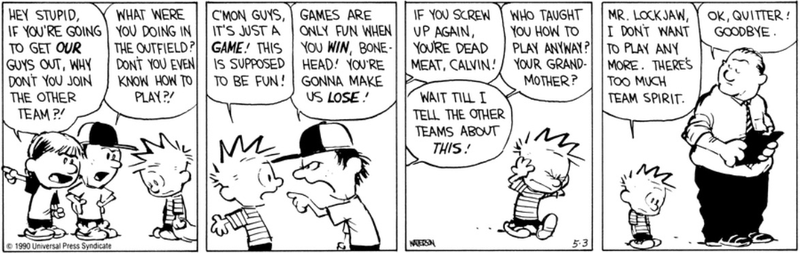 Illustration for article titled Calvin and Hobbes Showed The Trouble With Organized Sports And Father Figures